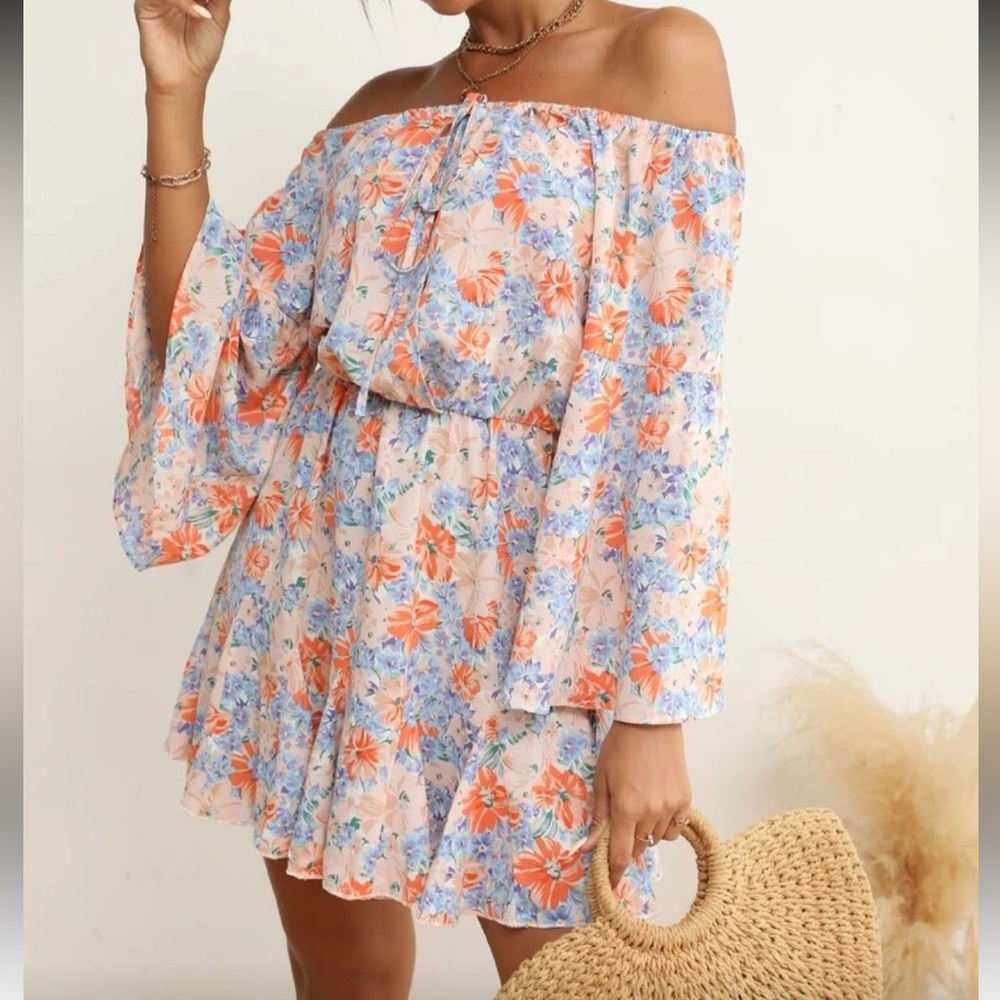 Floral off the shoulder dress